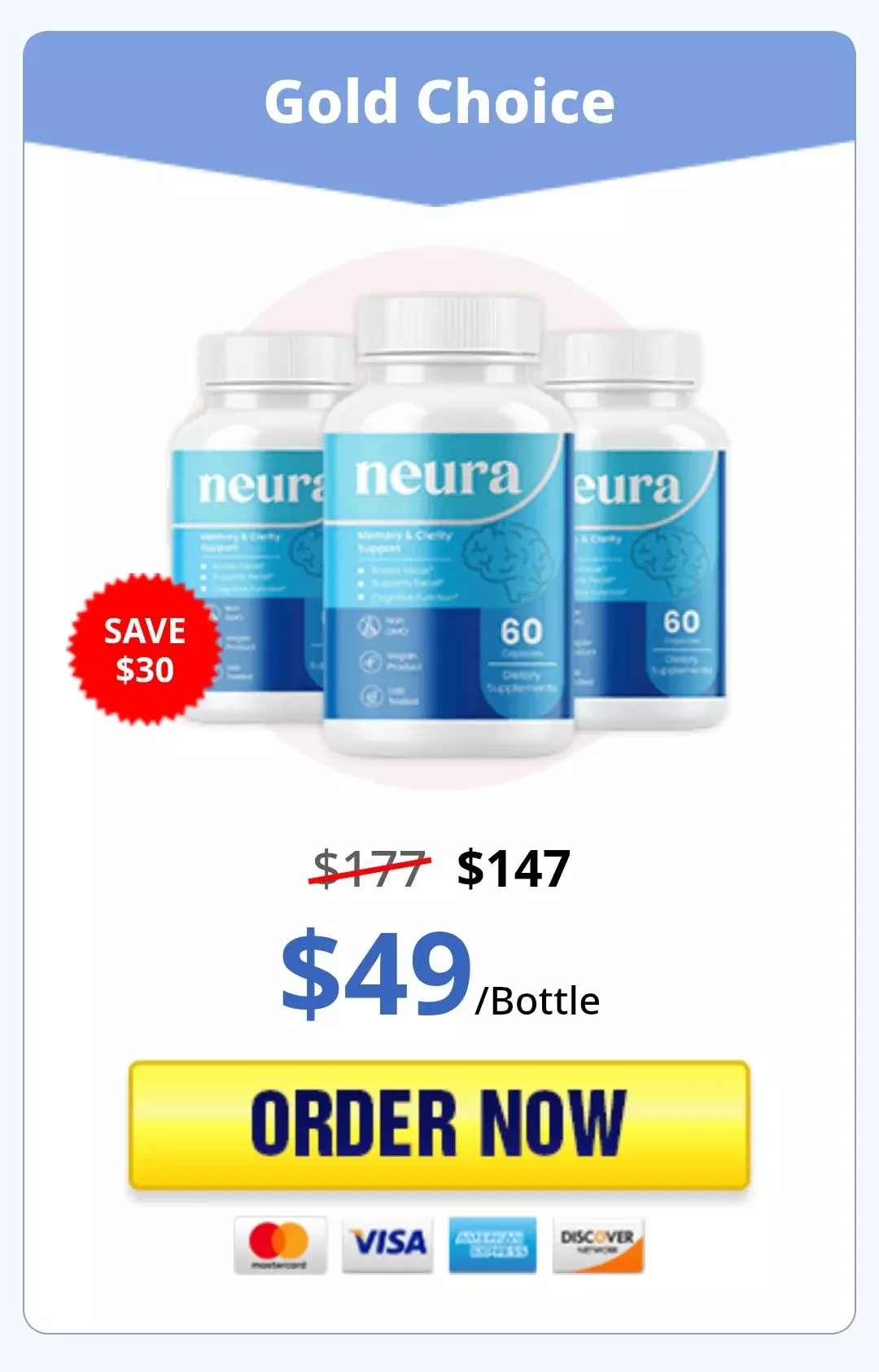 Neura™ 3 bottles pricing